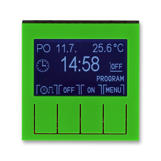 hodiny spínací programovatelné LEVIT 3292H-A20301 67 zelená/kouřová černá
